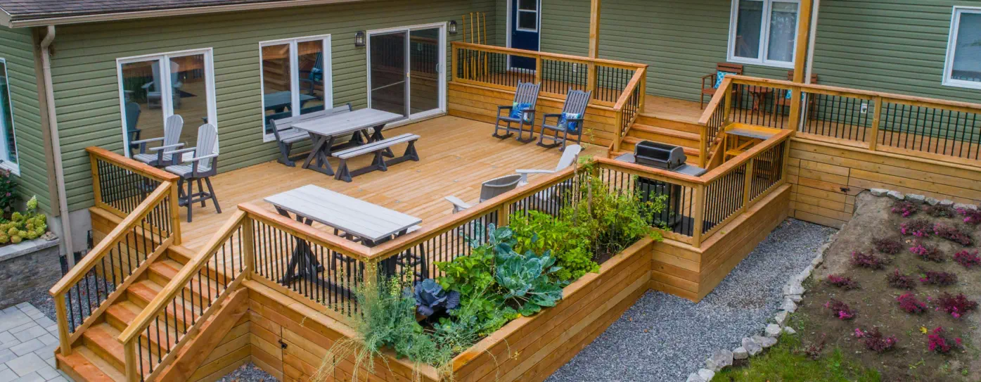Deck Renovations and Replacements with treated lumber or composite materials. Your Dream Deck.